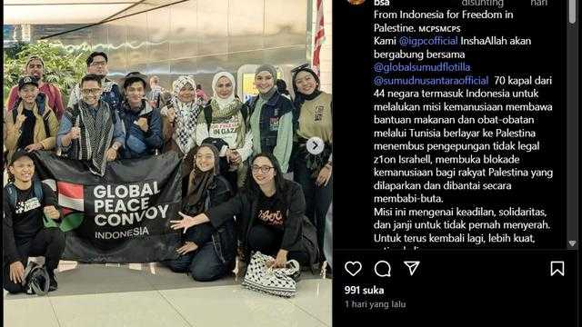 Chiki Fawzi & Wanda Hamidah Gabung 70 Kapal Terobos Blokade Gaza Bawa Bantuan