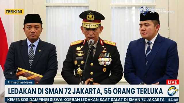 Ledakan SMAN 72: Kapolri Beberkan Terduga Pelaku Ikut Dioperasi