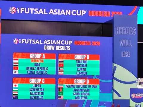 Piala Asia Futsal 2026: Indonesia Satu Grup dengan Korea Selatan