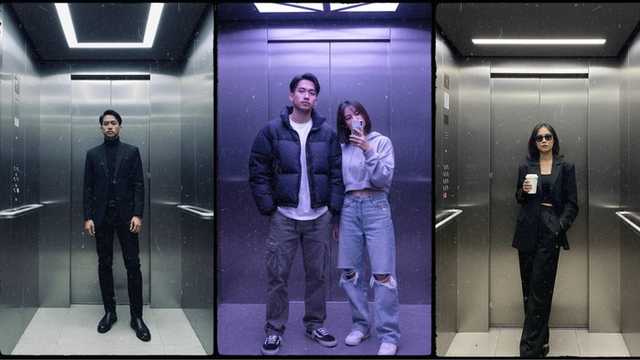 Tren foto AI jas di lift viral di media sosial