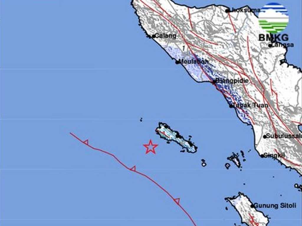 Gempa 4.9 magnitudo guncang Sinabang, Aceh