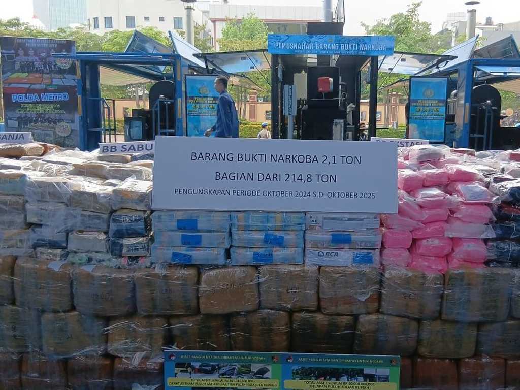 Kapolri: 629 Juta Jiwa Terselamatkan dari Narkoba, Prabowo Pimpin Pemusnahan