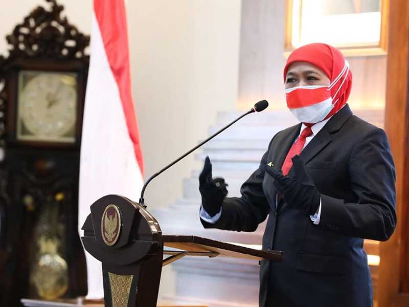 Gubernur Khofifah Prihatin Gedung Grahadi Dibakar Massa Aksi