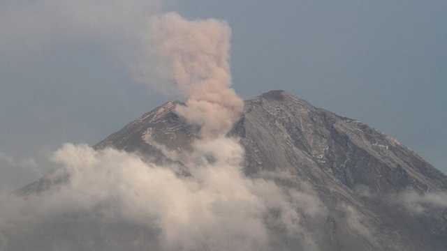 Gunung Semeru erupsi, kolom letusan capai 500 meter di atas puncak