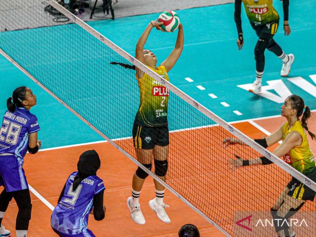 Petrokimia Gresik kokoh di puncak Livoli Putri setelah bungkam TNI AU 3-0