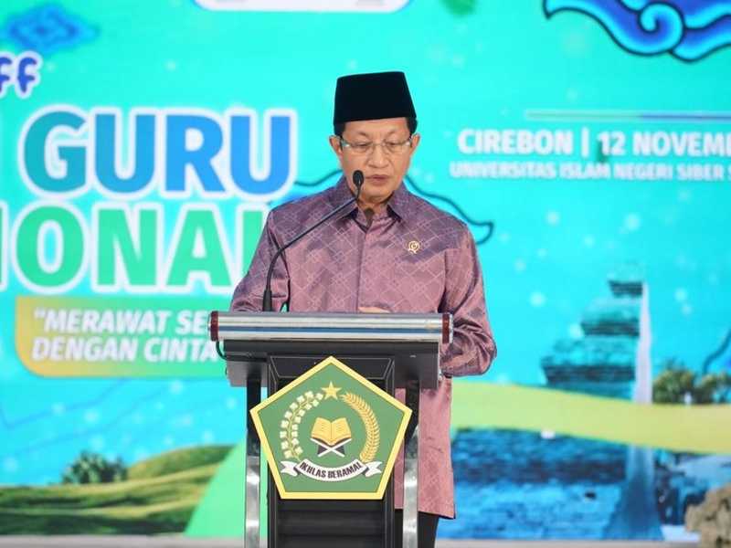 Menteri Agama: Guru Penyalur Cahaya, Wariskan Ilmu dan Iman