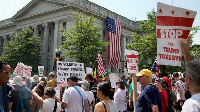 Ribuan Demonstran Lawan Trump di Washington D.C., Tuntut Penarikan Garda Nasional