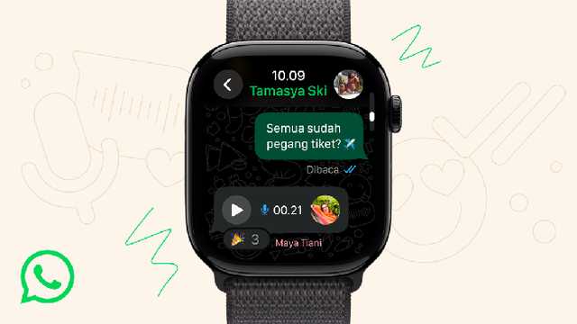 WhatsApp Kini Hadir di Apple Watch, Balas Pesan Tanpa iPhone