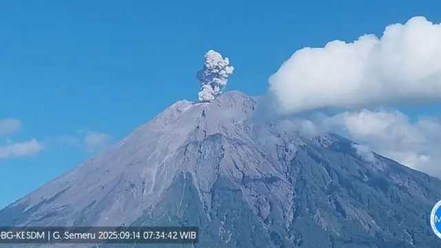 Gunung Semeru empat kali erupsi, letusan capai 800 meter di atas puncak