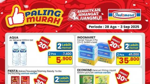 Indomaret Gebrak Promo "Paling Murah" 28 Agustus-3 September 2025, Belanja Makin Hemat!