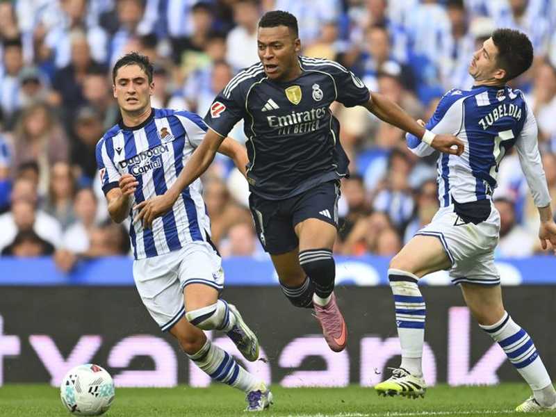 Kylian Mbappe jadi pembeda, bawa Real Madrid kalahkan Sociedad 2-1