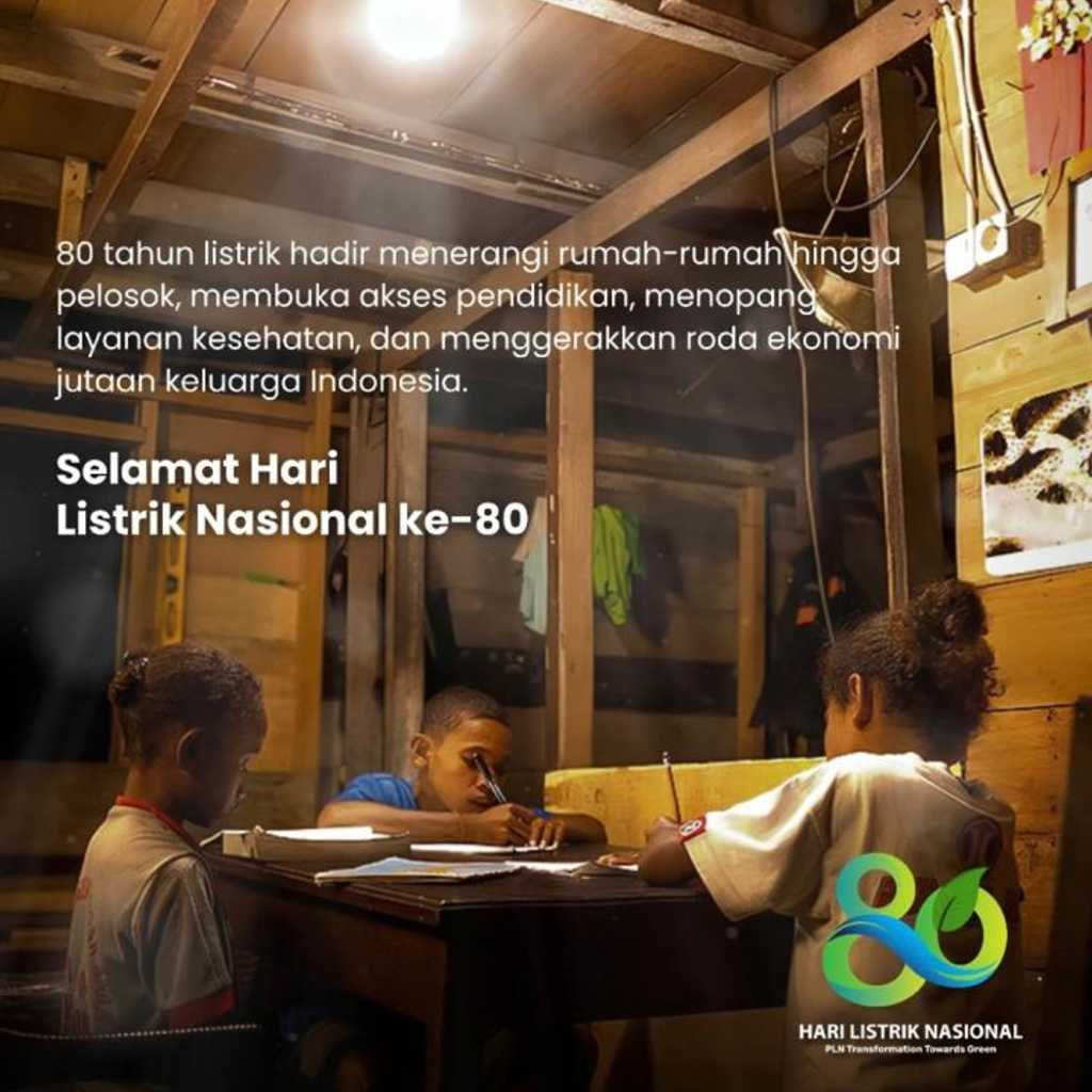 Hari Listrik Nasional ke-80: Refleksi Sejarah dan Komitmen PLN untuk Energi Bersih