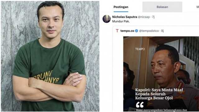Nicholas Saputra Desak Kapolri Mundur, Kematian Ojol Terlindas Rantis Brimob Picu Amarah Publik