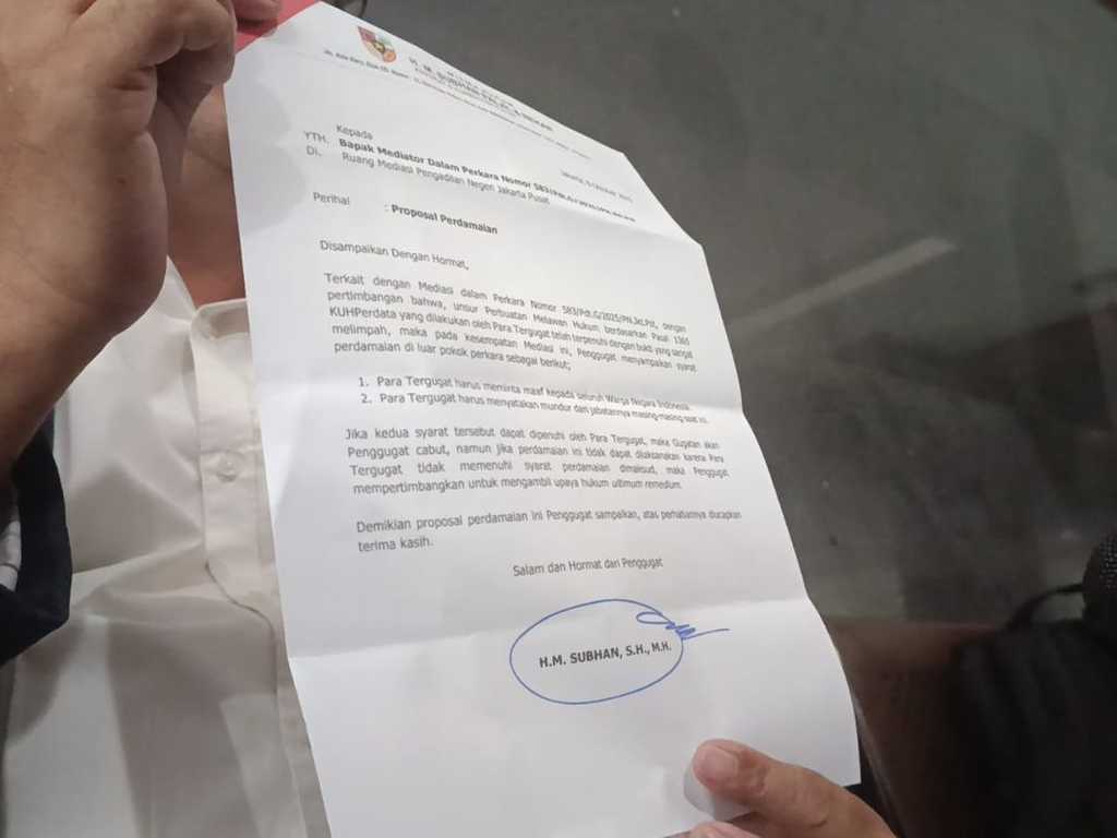 Gugatan Gibran: Penggugat Tuntut Mundur dan Minta Maaf sebagai Syarat Damai