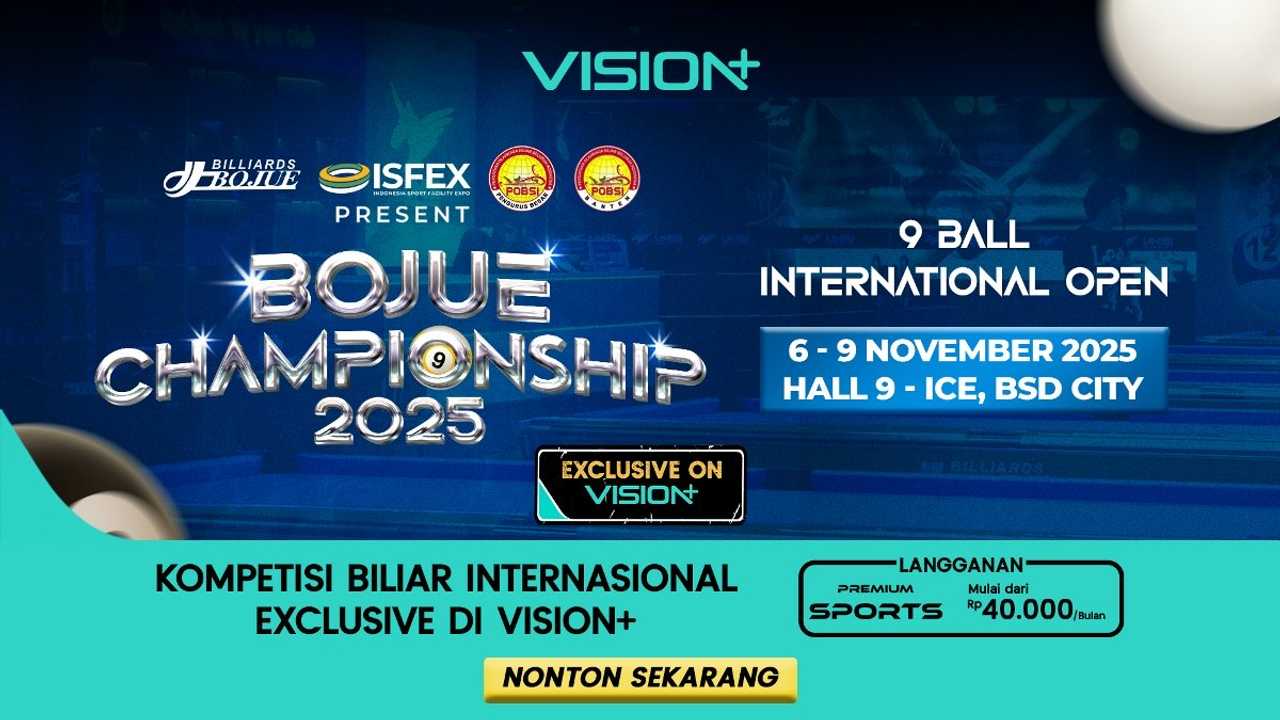 Bojue Championship 2025: Total Hadiah Rp888 Juta, Nonton di VISION+