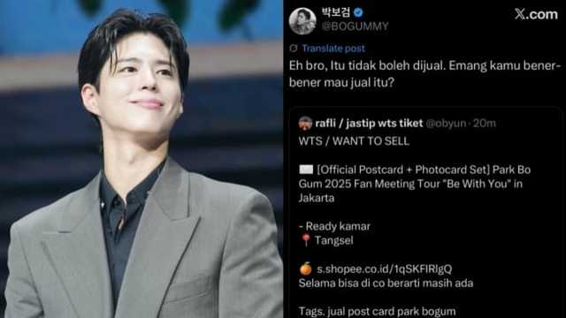 Park Bo Gum tegur warganet pakai bahasa Indonesia, sasar calo tiket