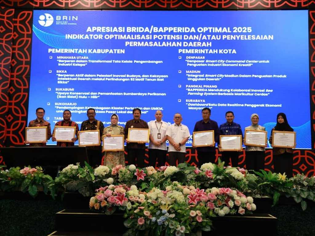 Surabaya Sabet Penghargaan BRIN, Jadi Pelopor Tata Kelola Data Inovatif