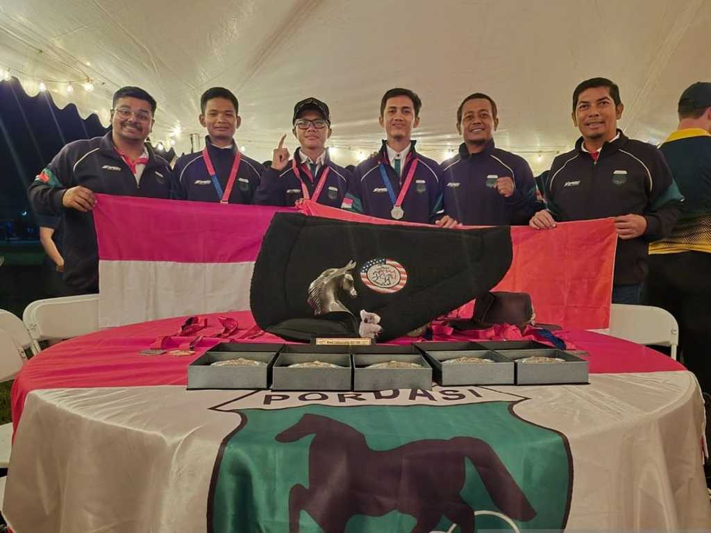 Tim Horseback Archery Indonesia segela peringkat kedua di Kejuaraan Dunia IHAA