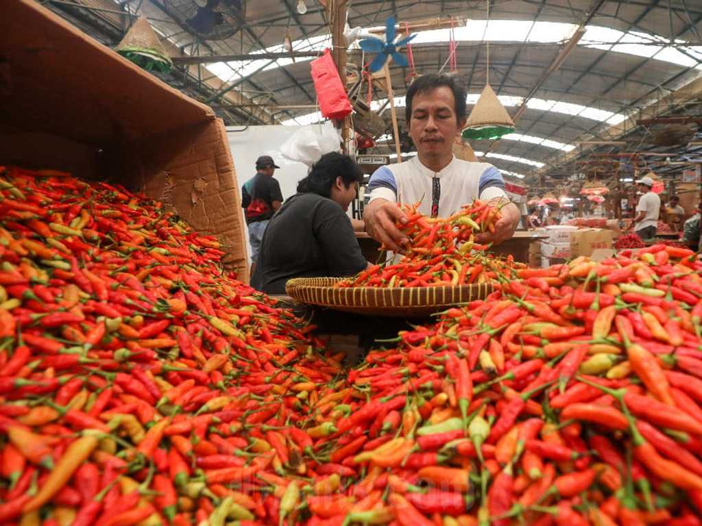 Mayoritas harga pangan melonjak, cabai merah besar naik signifikan