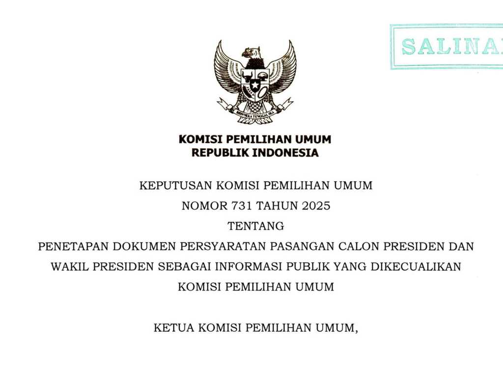 KPU tidak bisa membuka 16 dokumen pribadi capres-cawapres tanpa izin