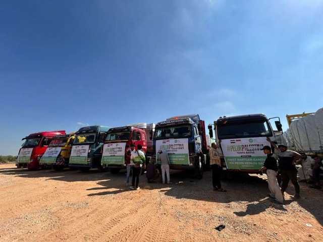 Bantuan 189,7 Ton dari Indonesia Tiba di Gaza via Mesir