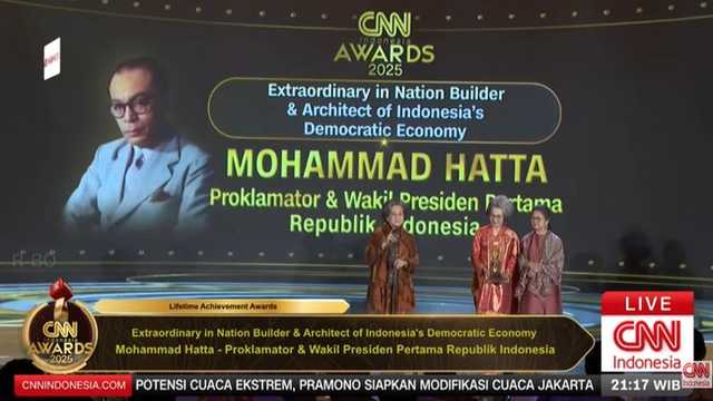 CNN Indonesia Awards 2025: Mohammad Hatta Raih Lifetime Achievement Anumerta