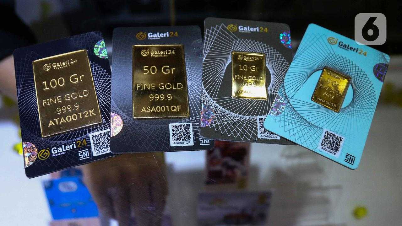 Harga Emas Pegadaian Kompak Merosot, UBS dan Galeri24 Turun Rp 16.000