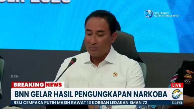 BNN Tangkap 1.259 Orang, Sita Narkoba dan Senjata di 34 Provinsi