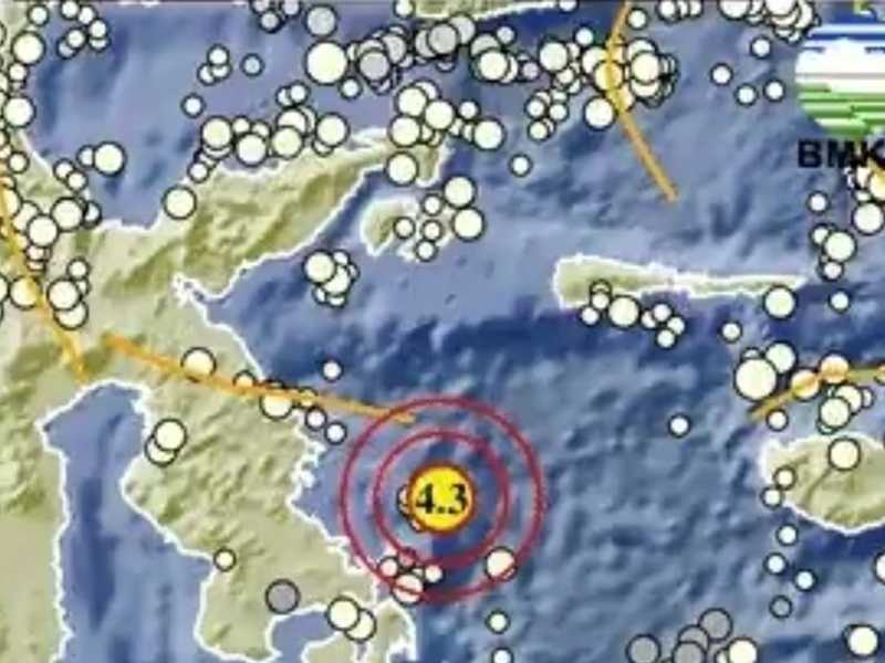 Gempa M4,3 Guncang Konawe Sultra, BMKG Pastikan Tak Berpotensi Tsunami