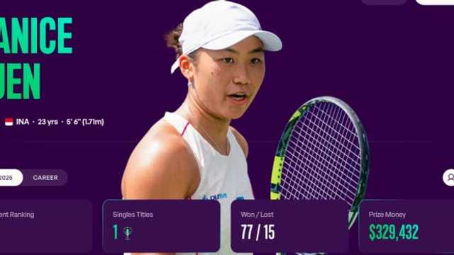 Janice Tjen: Petenis Indonesia Melejit ke Peringkat 53 Dunia