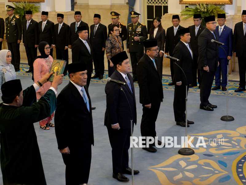Prabowo Lantik 11 Pejabat, Erick Thohir Jadi Menpora