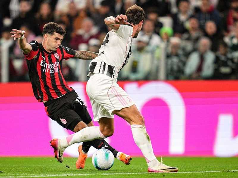 Juventus vs Milan: Pulisic Gagal Penalti, Laga Berakhir Tanpa Gol