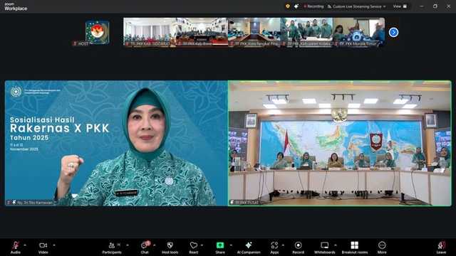 Ketua Umum PKK Dorong Konsistensi Implementasi Hasil Rakernas X