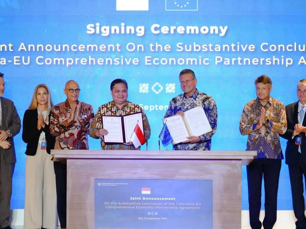 Indonesia dan Uni Eropa Resmi Teken IEU-CEPA, Hapus 98% Tarif