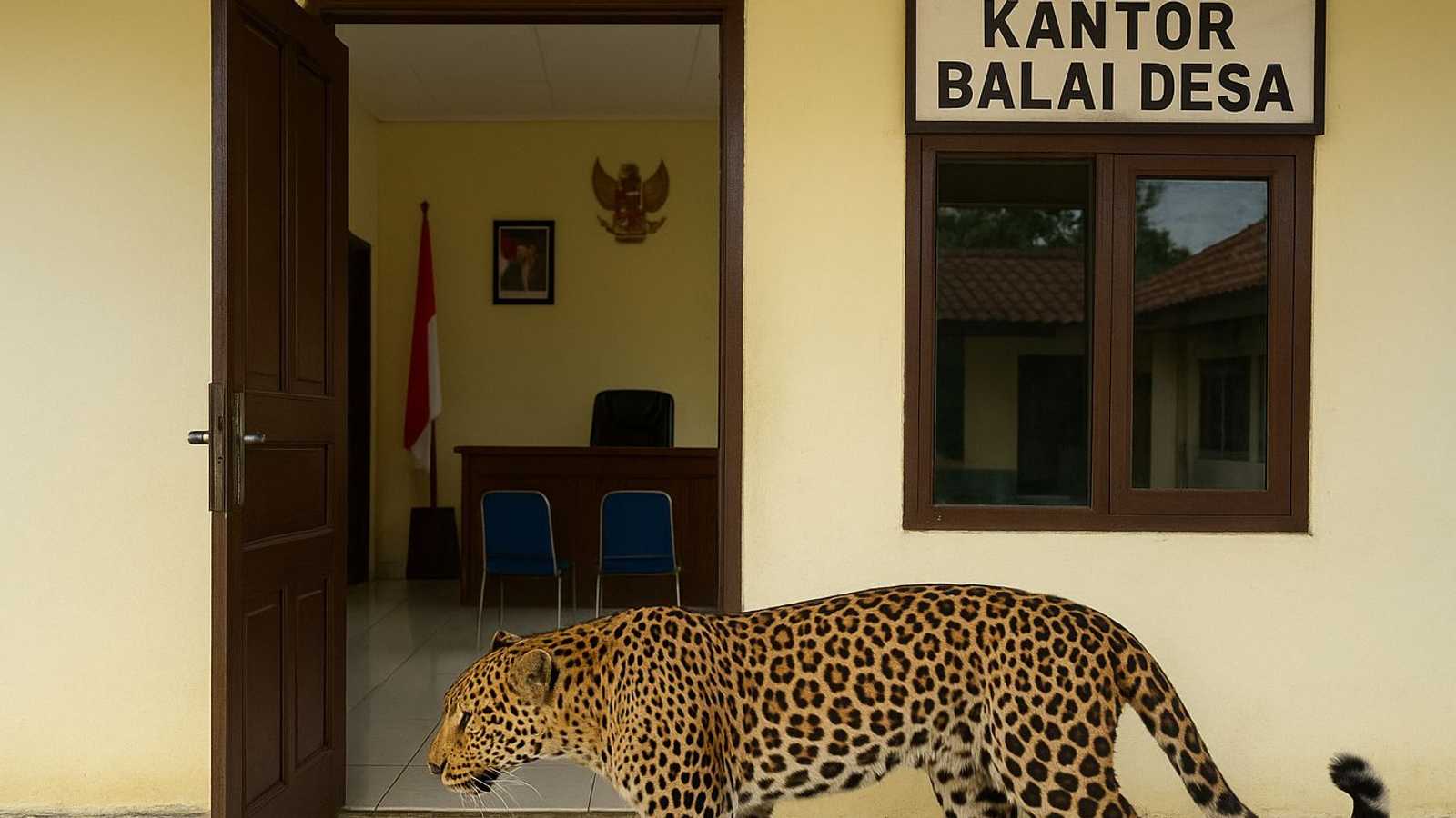 Jangan Panik! Ini Tips Hadapi Macan Tutul Usai Heboh Masuk Balai Desa Kuningan
