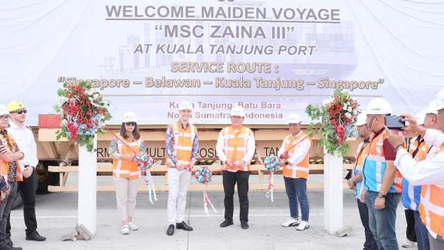 Pelabuhan Kuala Tanjung Catat Sejarah Baru, Layani Kapal Raksasa MSC Group
