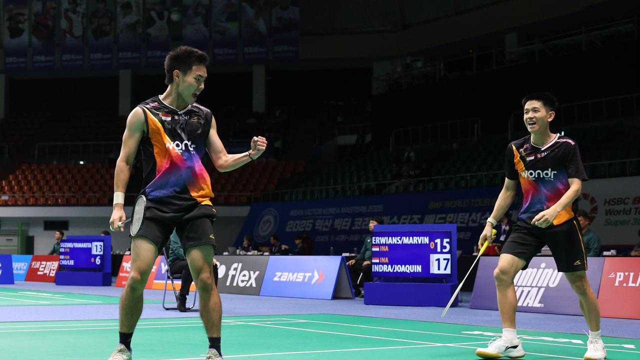 Raymond/Nikolaus Menangi Perang Saudara, Lolos Perempat Final Korea Masters 2025