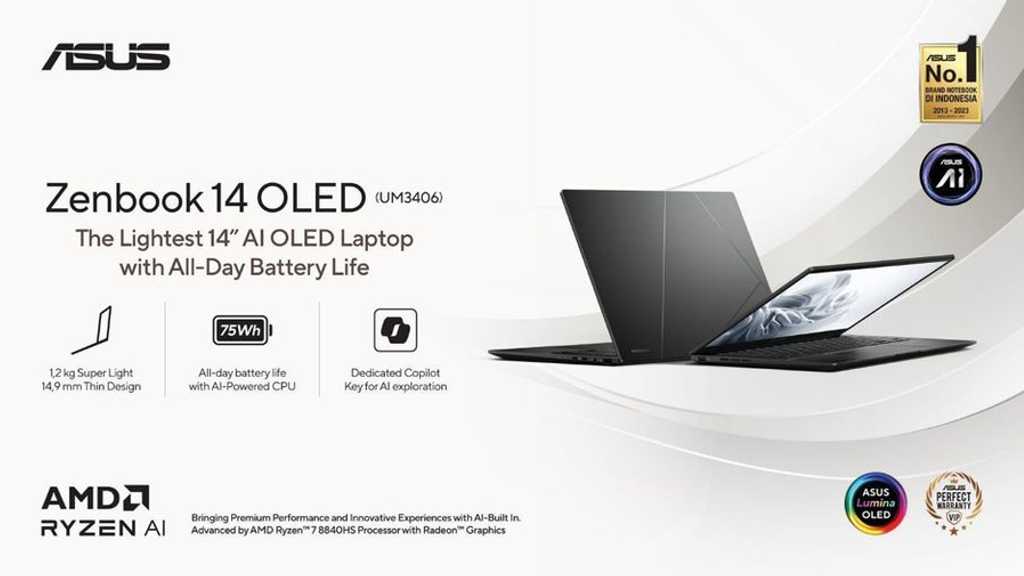 ASUS Zenbook 14 OLED: Laptop AI Super Cepat, Baterai Tahan Lama untuk Profesional