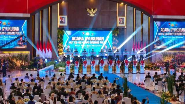 Kapolri Pimpin Syukuran HUT ke-80 Brimob, Disambut Meriah di Depok