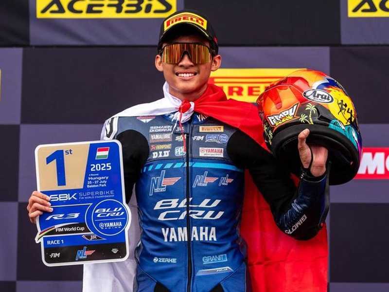 Arai Agaska Debut Sensasional di WorldSSP300 Prancis 2025 Bersama Yamaha